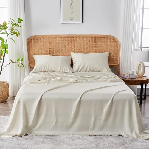 Vista 13 de Sijo AiryWeight Set de sábanas de Tencel, 100% Lyocell derivado del eucalipto, extremadamente suave, ganador de las mejores sábanas de enfriamiento