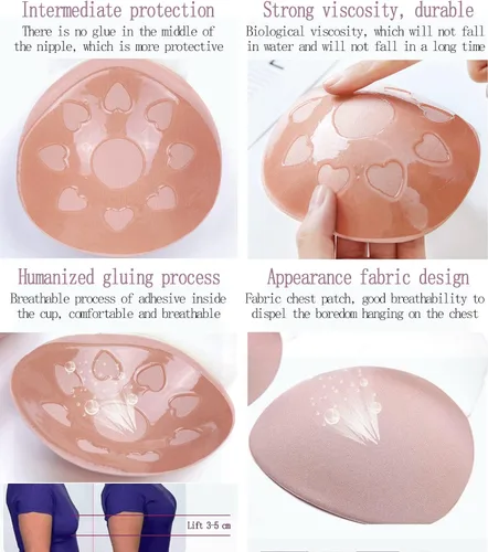 Vista 5 de Strapless Backless Invisible Sticky Lift up Bra for Women, Breast Lift Tape Reusable Push Up Adhesive Bra