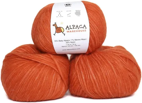 Vista 22 de Pullu - Juego de 3 madejas de hilo de lana de alpaca bebé y merino (150 gramos) de peso worsted - Procedencia directa de Perú - Celestialmente suave