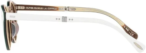 Vista 3 de Oliver Peoples Gafas de sol unisex Gregory Peck 1962 de 1.850in, BlancoVerdeNegroMarfilMarrón