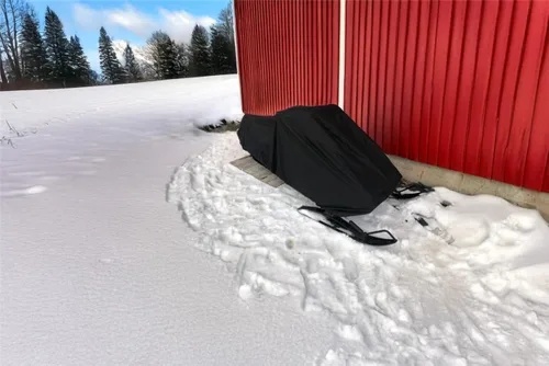 Vista 8 de SBU Funda de viaje y almacenamiento para motos de nieve 300D compatible con trineos Arctic Cat King Cat 900 EFI 2005-2006. Protección contra el lodo