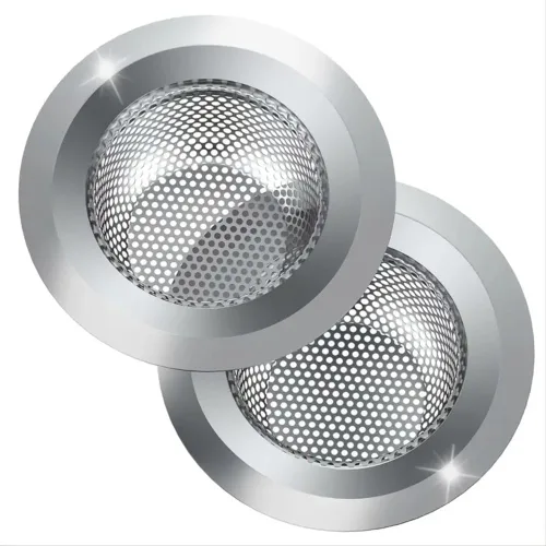 Vista 7 de Coladores para fregadero de cocina, colador de drenaje para fregadero de cocina, esenciales de cocina (negro) (paquete de 2) borde ancho grande