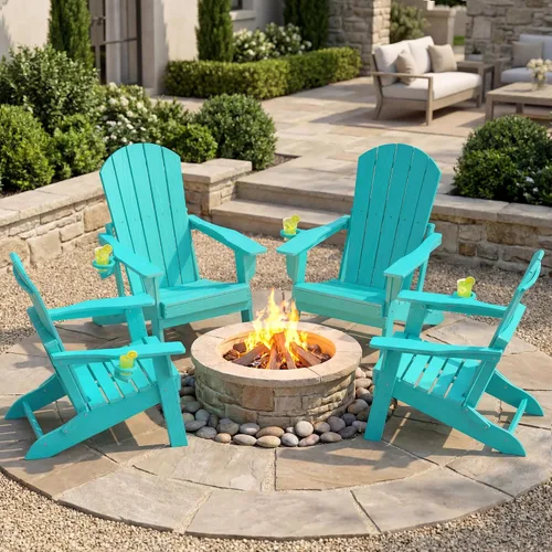 Vista 2 de HDPE Silla Adirondack plegable, Aruba