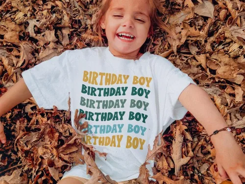 Vista 2 de Meiweileya Conjunto de sudadera de cumpleaños para niño y niño, sudadera de cumpleaños y pantalones lisos, ropa de fiesta de cumpleaños