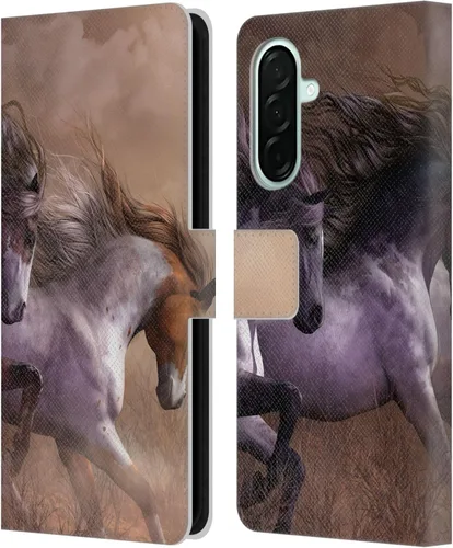 Vista 10 de Head Case Designs Officially Licensed Laurie Prindle A Morgan Christmas Western Stallion Leather Wallet Case Compatible with Samsung Galaxy A07 4G