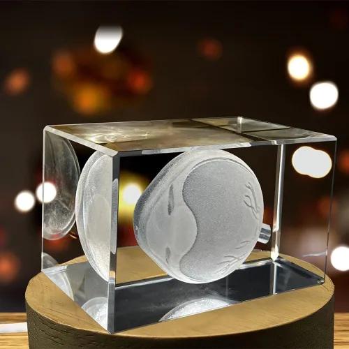 Vista 4 de Arte de ojos para oftalmólogos Recuerdo de cristal grabado en 3D Regalo para médico Coleccionable Recuerdo Regalo personalizado con foto