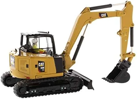 Vista 4 de Diecast Masters CAT Caterpillar 309 CR Mini Excavadora Hidráulica de Próxima Generación con Herramientas de Trabajo y Operador High Line Series 1/50