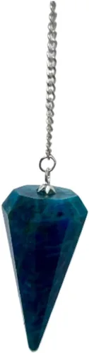 Vista 73 de WholesaleGemShop Péndulo facetado de cristal de piedras preciosas naturales