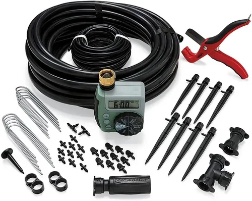 Vista 9 de Orbit 69600 - Kit de riego por goteo para arbustos y macizos de flores con temporizador inteligente de riego de manguera B-hyve (Gen 2)