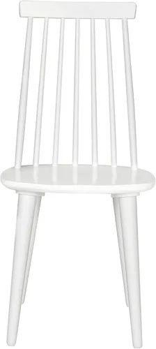 Vista 16 de SAFAVIEH Furniture - Juego de 2 sillas auxiliares Burris - Gris - Madera maciza - Diseño moderno de línea limpia - Ideal para comedor, cocina, sala