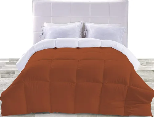 Vista 25 de BedDecor Edredón reversible de microfibra de alta calidad de 400 GSM, relleno de microfibra de 15.16 oz/m², 600 hilos, 100% algodón egipcio sólido