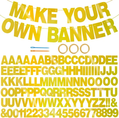 Vista 65 de 116 piezas de letras de la A a la Z DIY Banner personalizado Colorido