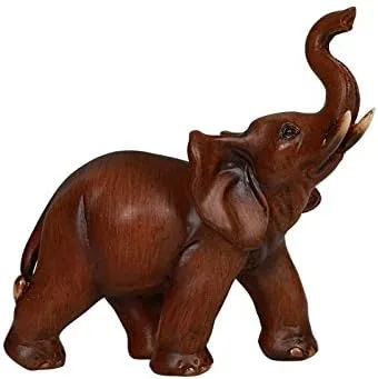 Vista 2 de Pacific Giftware Juego de 2 decoraciones para el hogar con forma de elefante de madera