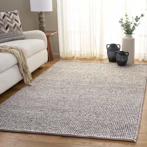 Vista 9 de SAFAVIEH Natura Collection NAT426B - Alfombra de lana hecha a mano para entrada, sala de estar, dormitorio, 2 pies 3 pulgadas x 9 pies, color beige