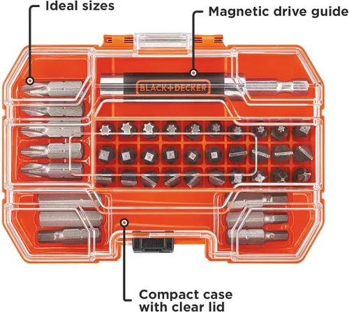 Vista 6 de BLACK+DECKER Juego de puntas para destornillador de 42 piezas (BDA42SD)