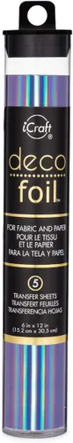 Vista 6 de iCraft Hojas de transferencia de papel de aluminio Deco 6 "X12" 5/Pkg-Bronce