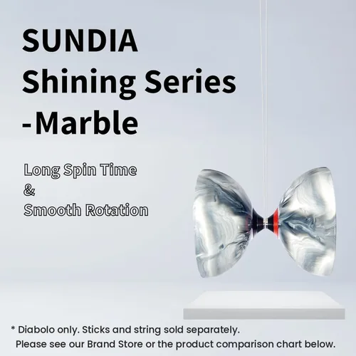 Vista 2 de SUNDIA Shining Series - Diábolo profesional de triple rodamiento para giros largos, rotaciones suaves, alto rendimiento para todos los trucos