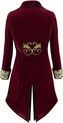 Vista 2 de Apocrypha - Chaqueta estilo medieval para hombre, steampunk victoriano, príncipe, abrigo tipo frac