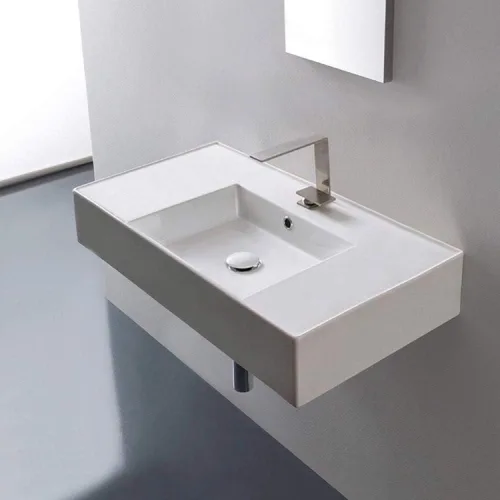Vista 2 de Scarabeo 5123-Fregadero de baño sin agujero, tamaño único, blanco