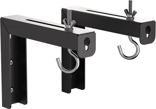Vista 7 de suptek PRL002B - Soporte universal para proyector de pared, soportes en L para colgar en la pared, ganchos de montaje de extensión ajustables de 12
