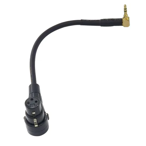 Vista 4 de WJSTN 3-pin Right Angle XLR to 3.5mm Male Adjustable Angle Balanced Stereo Audio Adapter Cable 1 Feet