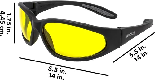 Vista 7 de Global Vision Gafas Hercules Gafas de seguridad Amarillo