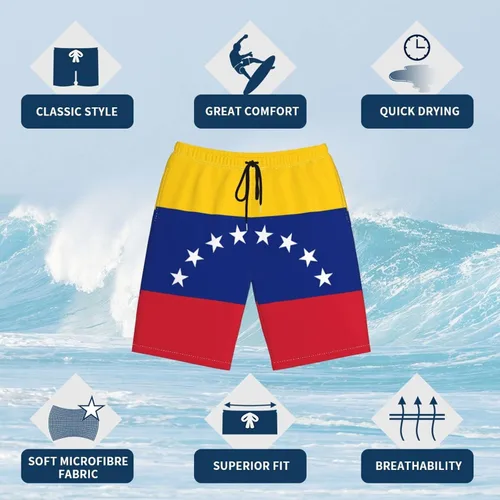 Vista 5 de TIETIE Men's Swim Shorts Quick Dry Athletic Swimwear Shorts Pockets
