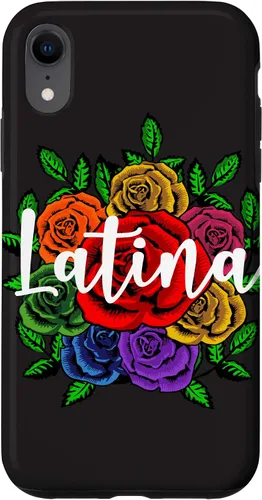 Vista 9 de iPhone 12 mini latina con patrón de rosas florales para mujeres mexicanas caso de regalo