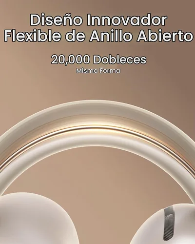 Vista 3 de Soundcore AeroClip de Anker, Auriculares de oído abierto, Auriculares de clip, Comodidad adaptativa, Llamadas claras con 4 micrófonos y AI, Ajuste