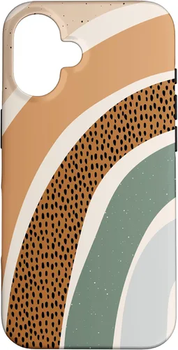 Vista 32 de Boho Burnt Orange Half Rainbow with Dotted Pattern Arches Case for iPhone 17