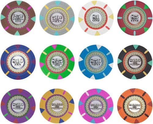 Vista 4 de Claysmith Gaming The Mint Poker Chip - Compuesto de arcilla pesada de 0.48 oz, paquete de 50