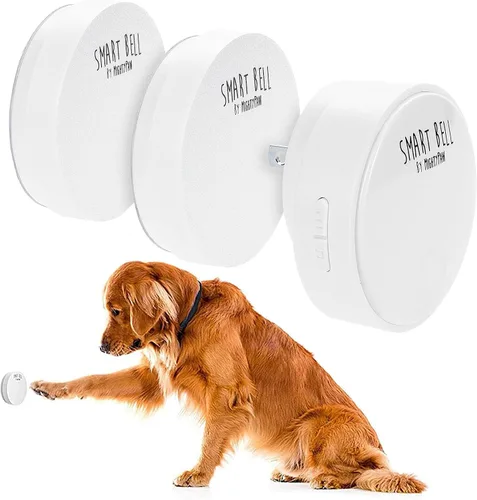 Vista 9 de Mighty Paw Smart Dog Bell 2.0 Timbre inalámbrico para puerta de perro para entrenamiento de orinal - Campana de entrenamiento para cachorros