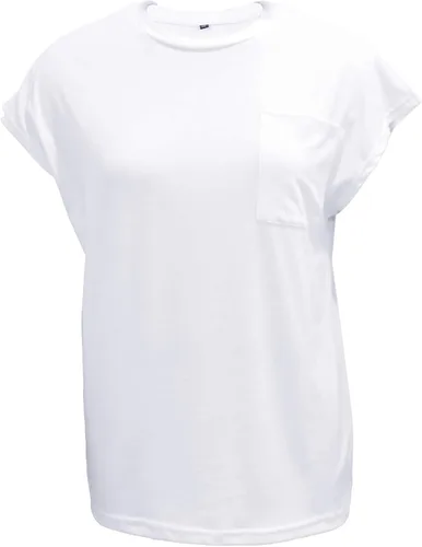 Vista 6 de WMZCYXY Camiseta sin mangas de verano para mujer, cuello redondo, casual, holgada, con bolsillo