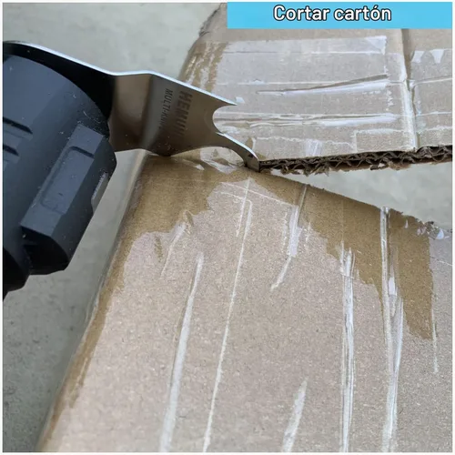 Vista 6 de 3 Hojas de Sierra Oscilantes para Multiherramienta, Hoja de Cuchillo Gancho Oscilante para Herramienta Múltiple para Cortar Tejas de Techo, Alfombra