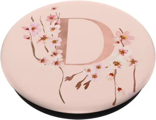 Vista 2 de Cherry Blossom - Soporte para teléfonos y tabletas, diseño de flor japonesa, Negro