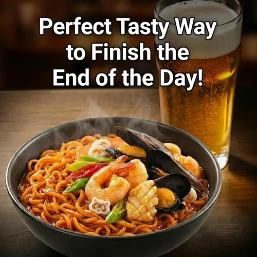 Vista 8 de Nongshim Neoguri - Fideos de ramen coreano, mariscos picantes, paquete de 4