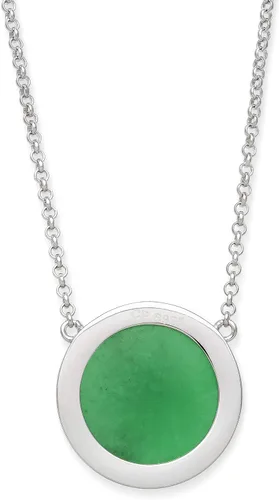 Vista 3 de Collar de plata de ley de jade natural para mujer, Gema, Jade
