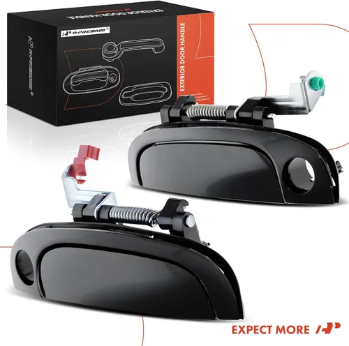 Vista 8 de A-Premium Manijas de puerta exteriores compatibles con Kia Rio 2006-2011 Sedán, Rio5 2006-2011 Hatchback, negro liso, juego de 2 piezas, parte