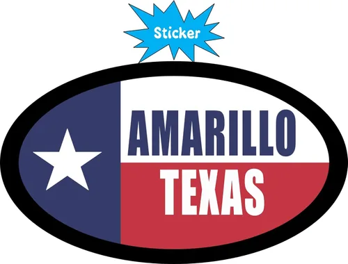 Vista 3 de StickerTalk Pegatina de vinilo con bandera ovalada de Texas, 4.75 x 2.75 pulgadas