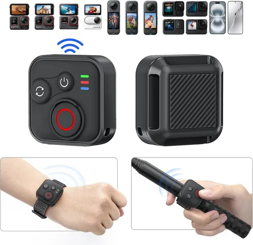 Vista 6 de Control remoto Bluetooth compatible con Insta360 X5 X4 X3 X2/Ace Pro2/Ace Pro/Ace/GO 3S/GO 3/ONE RS/ONE R, para GoPro Hero13/12/11/10/9/8/Max/Mini