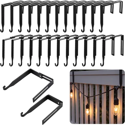 Vista 14 de Amylove 4 ganchos ajustables para cubículos, ganchos universales de metal para cubículos, para colgar puertas, ajustables para adaptarse a paneles