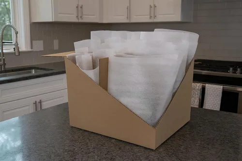 Vista 6 de Uboxes Kit divisor de celdas de plato: compartimentos de caja y bolsas de espuma (DISHSAVOR024)
