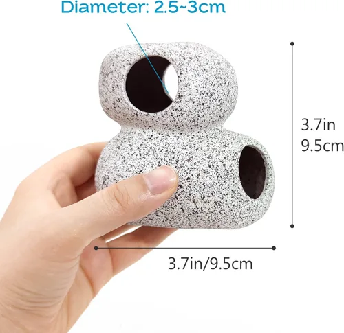 Vista 3 de Decoraciones de acuario de peces, piel de cueva con ventana de visualización para accesorios de pecera Betta