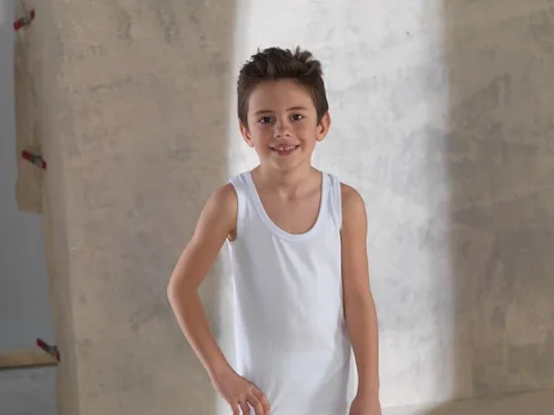Vista 4 de Brix Camiseta sin mangas para niños sin etiquetas 100 algodón súper suave paquete de 4 novedades Blanco