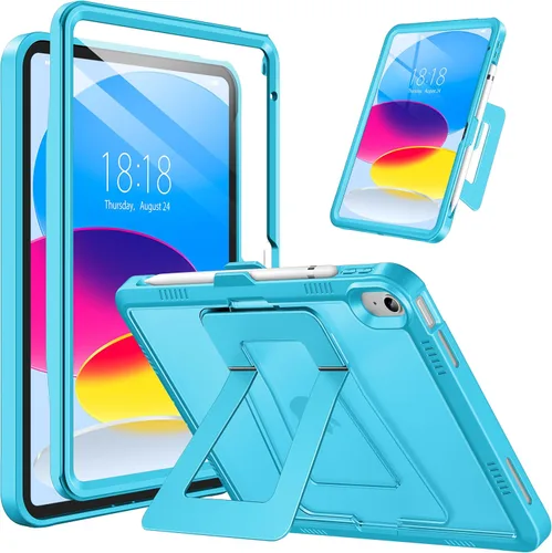 Vista 13 de DTTO Funda para iPad (A16) 11ª generación de 11 pulgadas 2025, funda para iPad de 10ª generación, soporte ajustable para vertical/paisaje, protector