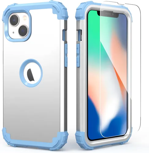 Vista 17 de IDweel Funda para iPhone 13 con Protector de Pantalla, para Funda iPhone 14, Híbrida Resistente a Golpes de Servicio Pesado Protección Cubierta Dura