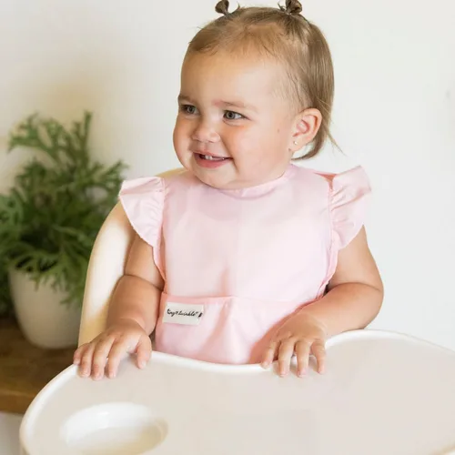 Vista 4 de Tiny Twinkle Baberos Antiderrame para Comer para Bebé Baberos Impermeables y Limpiables para Niños Pequeños con Bolsillo de Recolección Baberos