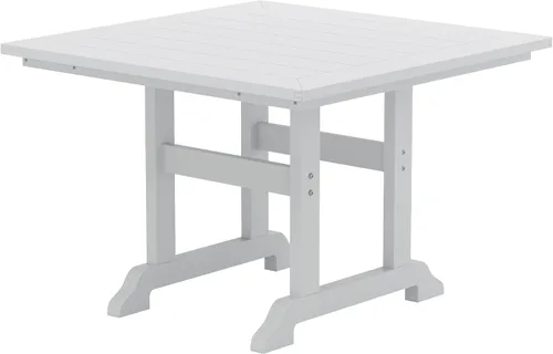 Vista 28 de Muebles Mesa de Comedor Rectangular Adirondack de 37 Pulgadas de Ancho x 71 Pulgadas de Largo, Resistente a los Rayos UV y a la Decoloración para su