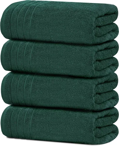 Vista 19 de Tens Towels Paquete de 4 toallas de baño extra grandes de 30 x 60 pulgadas, 100% algodón, más grandes y ligeras, más rápidas de secar, súper suaves