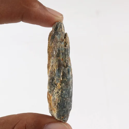 Vista 26 de GEMHUB Lápiz de cianita áspero pequeño con cristal curativo de cianita azul áspero suelto, tamaño pequeño, 9.7
